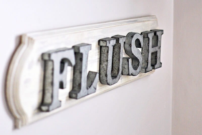 diy rustic home decor bathroom sign