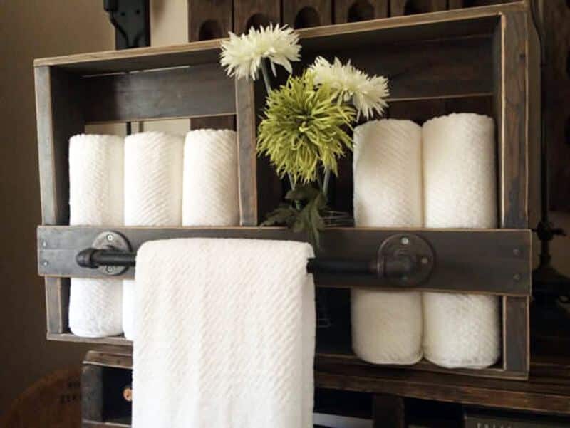 diy rustic home decor industrial pallet towel rack